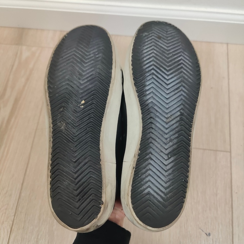 Golden Goose Superstar Sneakers Women 39 9 Black Leather Glitter Star Distressed - Picture 9 of 12